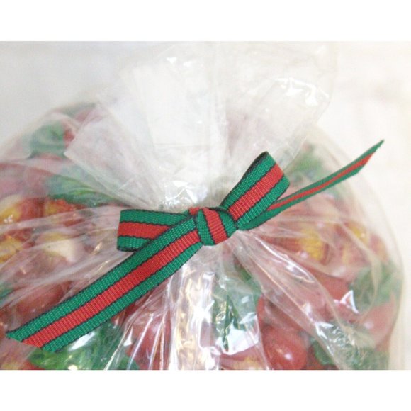 NWT VINTAGE 1997 5" CRANBERRY BALL HOLIDAY CANDLE RED & GREEN CHRISTMAS - Picture 4 of 9